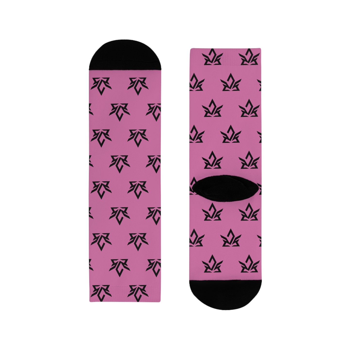 Copy of Stylish Sublimation Crew Socks with Trendy Black Pattern