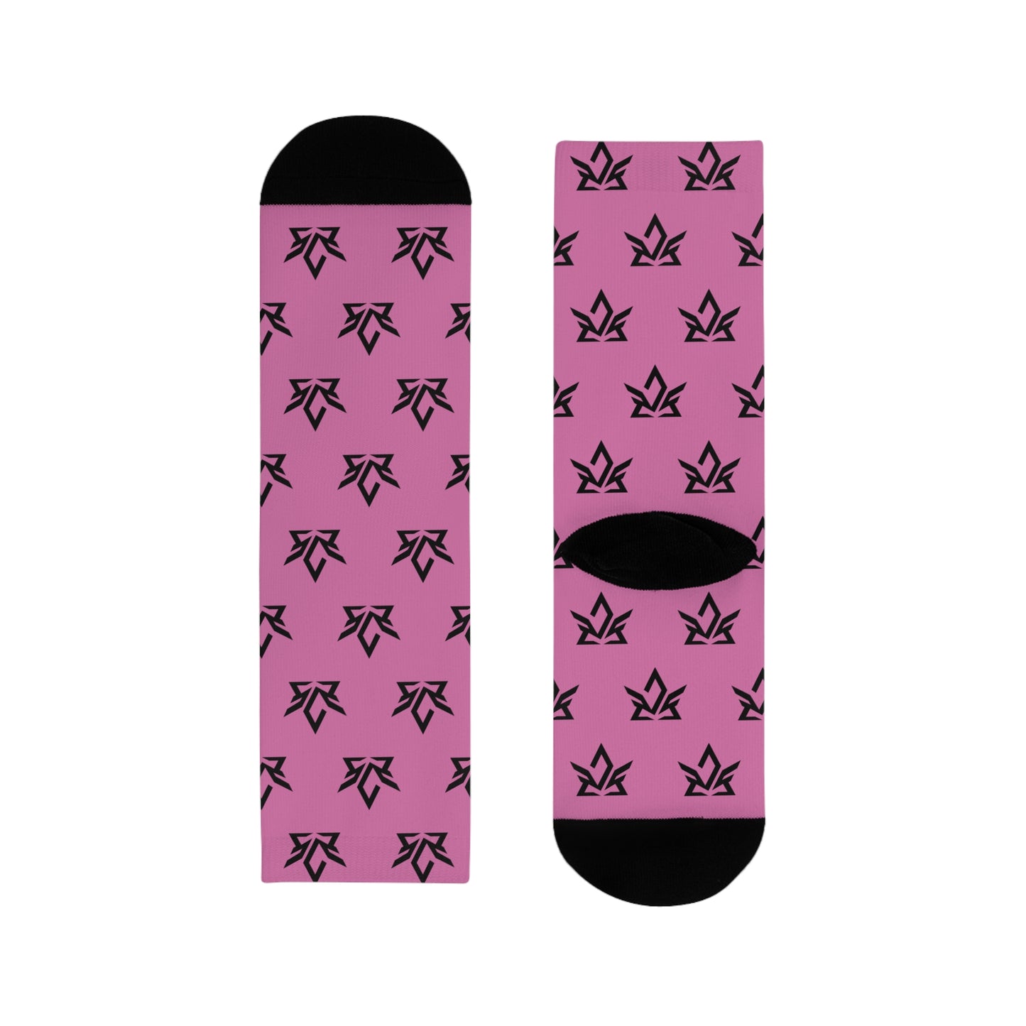 Copy of Stylish Sublimation Crew Socks with Trendy Black Pattern