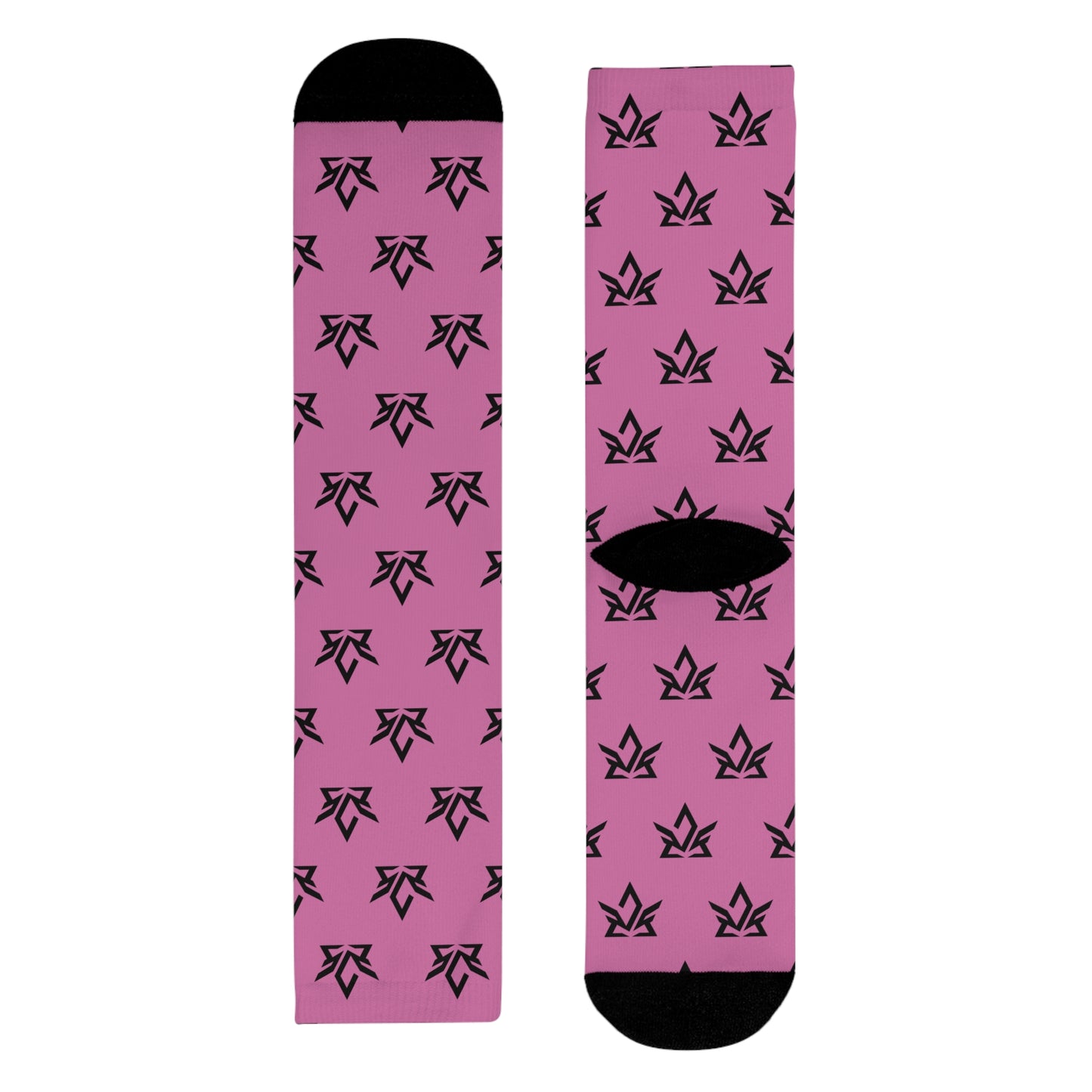 Copy of Stylish Sublimation Crew Socks with Trendy Black Pattern