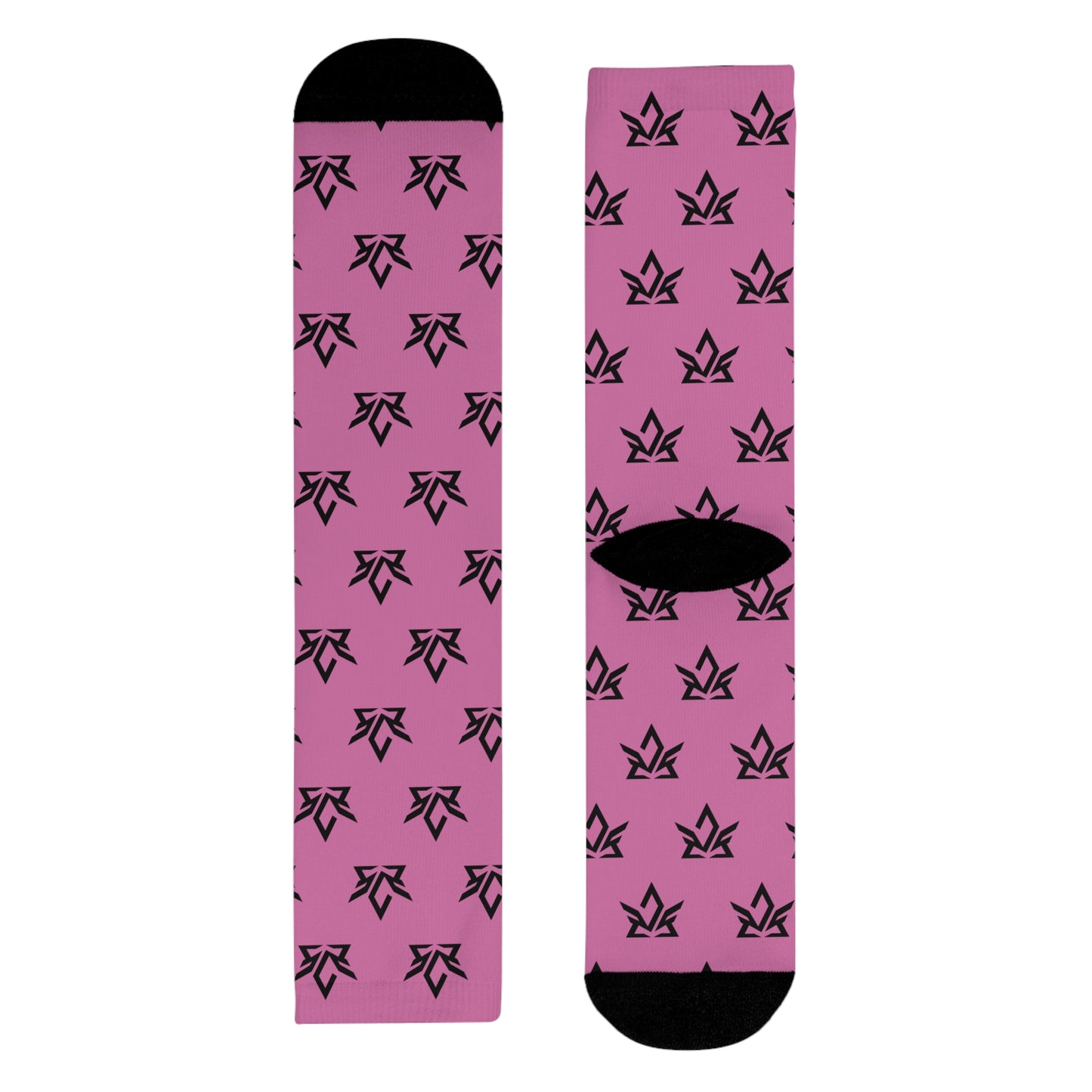 Copy of Stylish Sublimation Crew Socks with Trendy Black Pattern