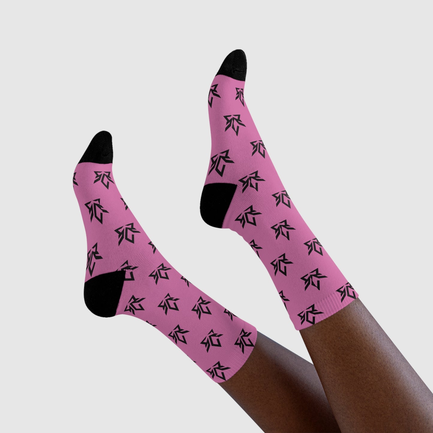 Copy of Stylish Sublimation Crew Socks with Trendy Black Pattern