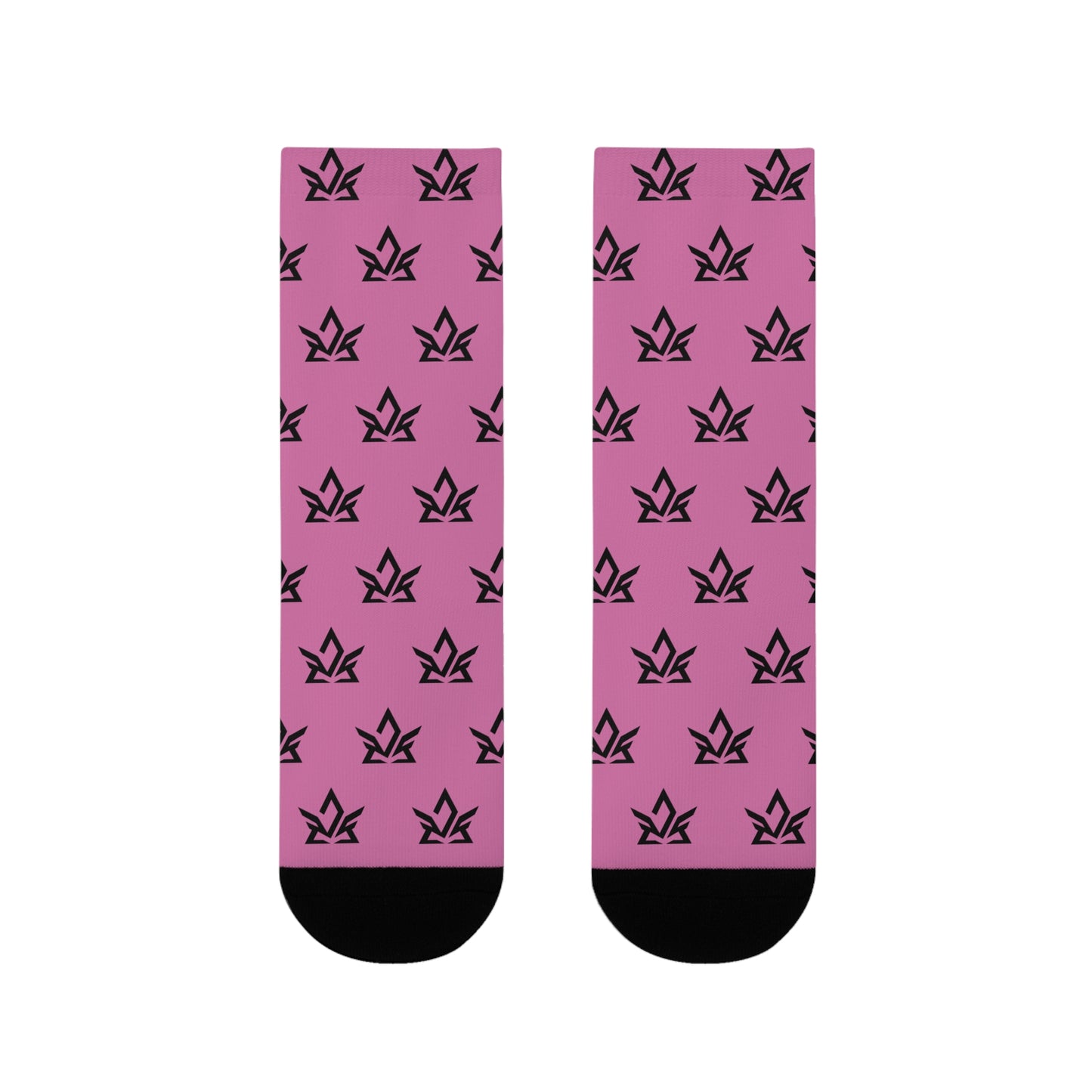 Copy of Stylish Sublimation Crew Socks with Trendy Black Pattern
