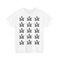 Unisex Heavy Cotton Tee with Minimalist Fire Design