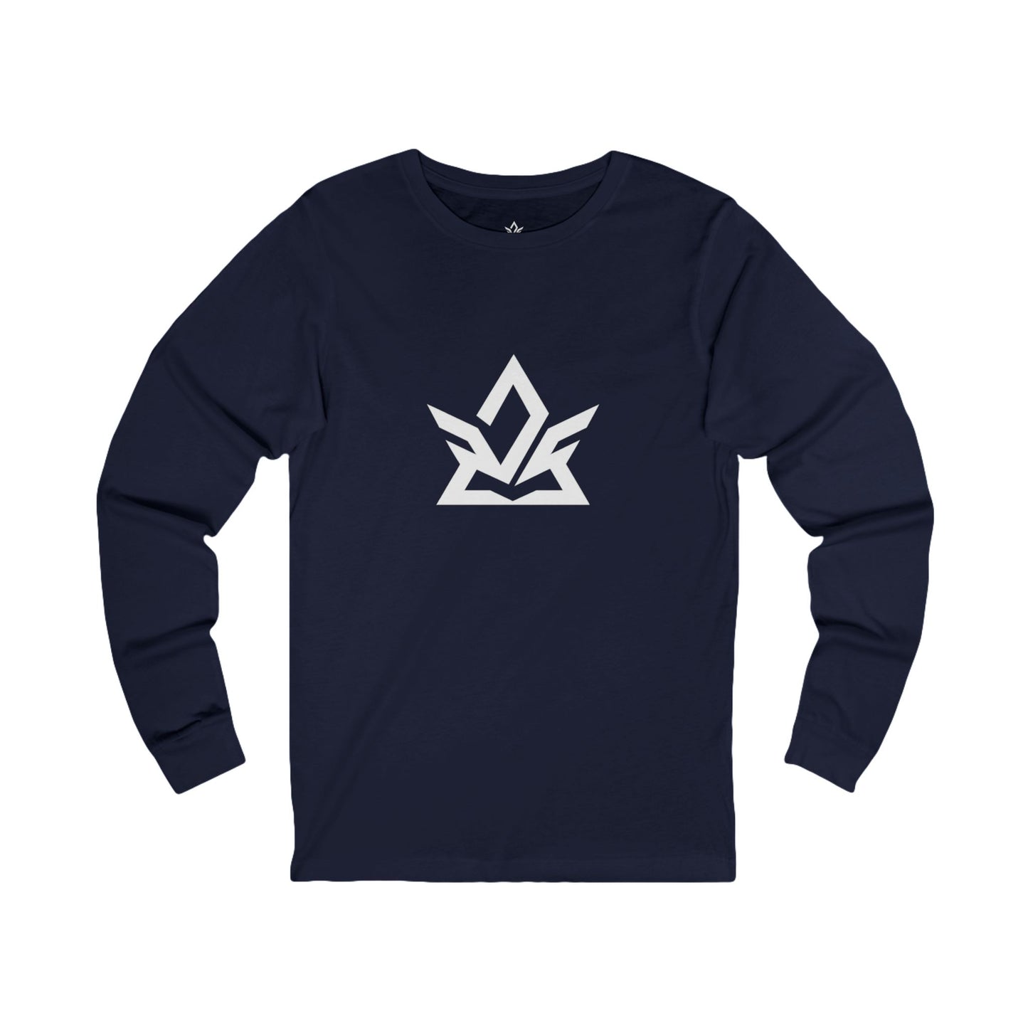 Stylish Unisex Jersey Long Sleeve Tee with Modern Logo