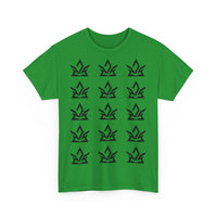 Unisex Heavy Cotton Tee with Minimalist Fire Design