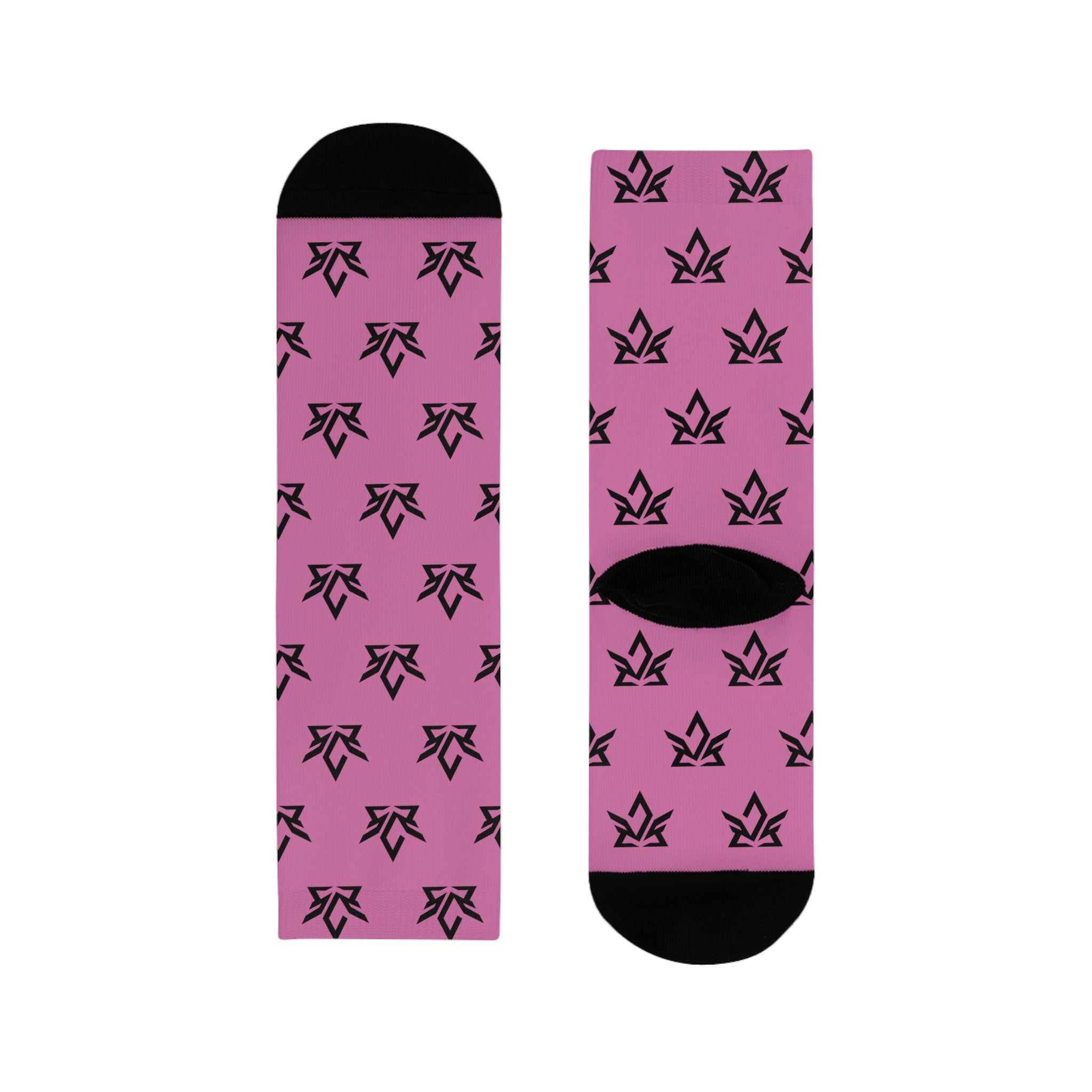 Copy of Stylish Sublimation Crew Socks with Trendy Black Pattern