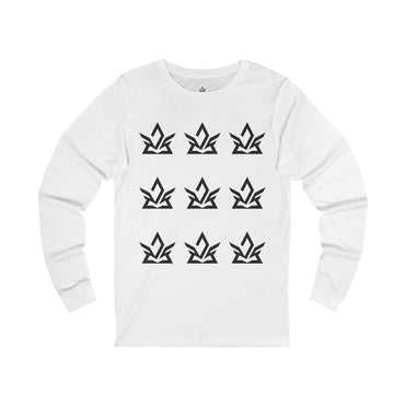 Stylish Unisex Long Sleeve Tee with Modern Graphic Design