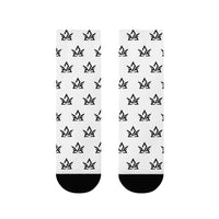 Stylish Sublimation Crew Socks with Trendy Black Pattern