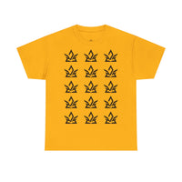 Unisex Heavy Cotton Tee with Minimalist Fire Design