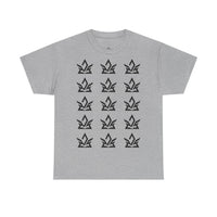 Unisex Heavy Cotton Tee with Minimalist Fire Design
