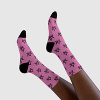 Copy of Stylish Sublimation Crew Socks with Trendy Black Pattern
