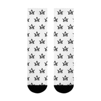 Stylish Sublimation Crew Socks with Trendy Black Pattern