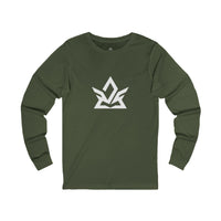Stylish Unisex Jersey Long Sleeve Tee with Modern Logo