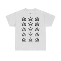 Unisex Heavy Cotton Tee with Minimalist Fire Design