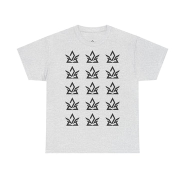 Unisex Heavy Cotton Tee with Minimalist Fire Design