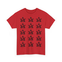 Unisex Heavy Cotton Tee with Minimalist Fire Design